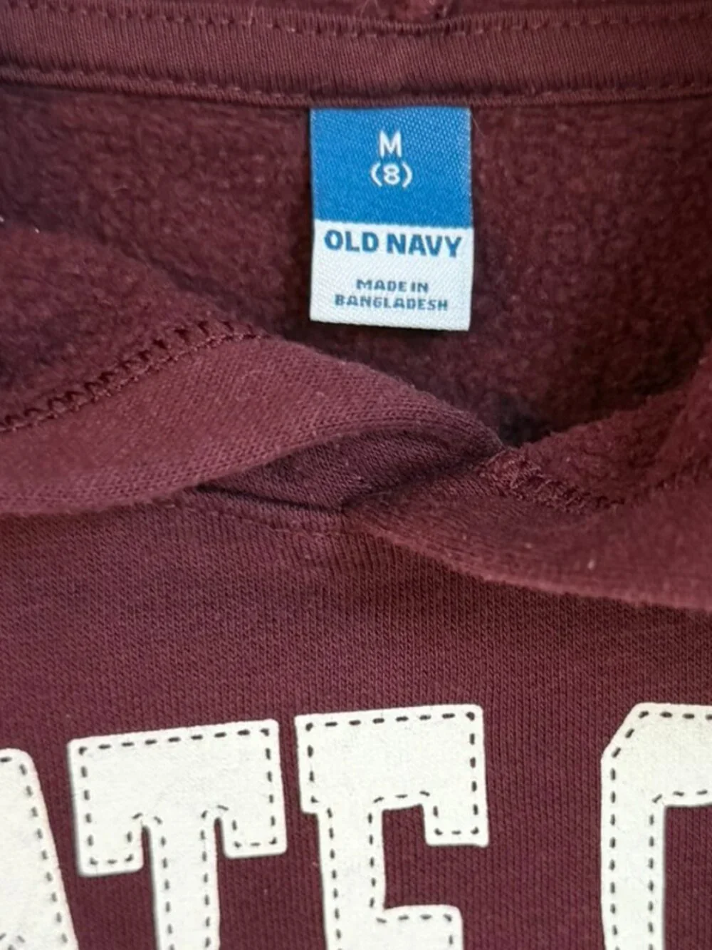 Boy's Medium Maroon Skater Fall Hoodie Medium